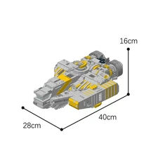 Compatible Light Freighter Display Model from Game Building Toys Set 1677
