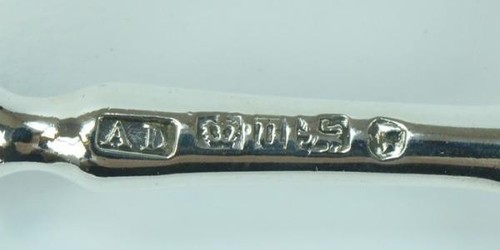 Vorlegegabel Sheffield 1937 in 925 Sterlingsilber mit Perlmuttgriff . - Bild 4 von 12