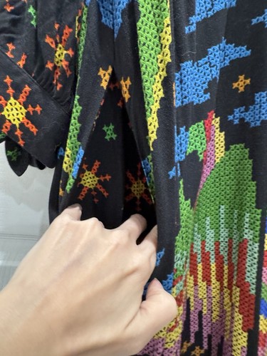 Maxi Abito Farm Rio Colori Luminosi Con Vita Flessibile Tasche Maniche Taglia XL - Foto 8 di 11