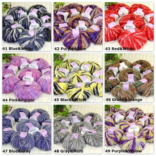 Sale New 1BallsX25gSoft Mohair wool Lace Rug Shawl Sweaters Crochet Yarn 24 - Picture 5 of 12