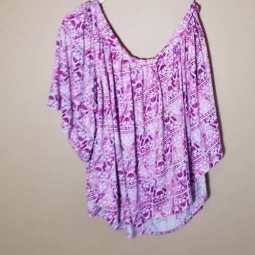 Free People Women's Purple Pink Ocean Avenue One Shoulder Top, XS - Picture 2 of 6