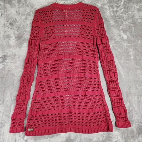 Cardigan Matilda Jane donna M rosso punto nel tempo maglia aperta cravatta davanti boho NUOVO - Foto 3 di 11