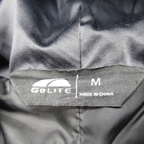 Golite Goose Down Parka Womens Medium Black Hood Vented Zip Long Puffer Coat * - Picture 3 of 22