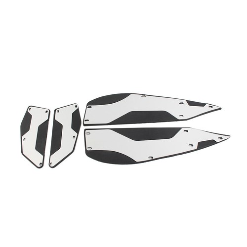 Silver Aluminum Floorboard Kit Footboards Foot Pedals for Yamaha XMAX300 250 400 - Picture 5 of 8