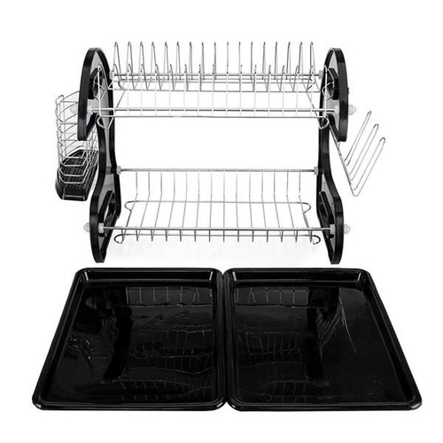 NEW Dual Layers Bowls &Dishes& Chopsticks&Spoons Collection Shelf Dish Drainer - Picture 13 of 17