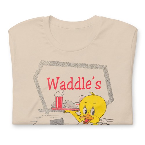 WADDLES DRIVE IN Restaurant Portland Tee Shirt Short-Sleeve Unisex T-Shirt - Picture 10 of 18