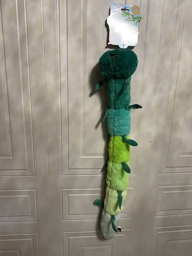 Bow Wow Long Caterpillar ๐ 4 Squeakers Plush No Stuffing Dog Toy - 30โ - Picture 6 of 7