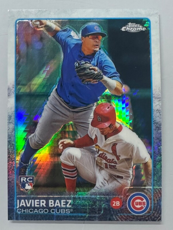 2015 Topps Chrome Javier Baez RC Prism Refractor #89 Cubs Tigers