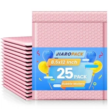 Poly Bubble Mailers  8.5x12 Padded Envelopes Mailing Bag 8.5x11 25Pc Light Pink