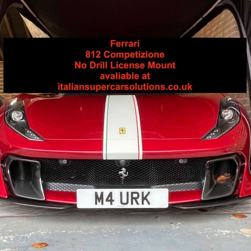 Ferrari 812 Competizione license plate mount , bracket , holder , clamp ,support - Picture 8 of 8