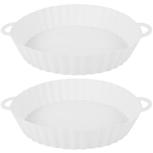 2Pcs Air Fryer Silicone Pot Reusable Air Fryer Silicone Liner Heat parJX - Picture 14 of 24