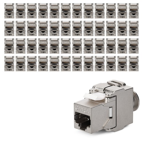 48x Connettore cavo di rete CAT6 A moduli Keystone RJ45 accoppiatore Ethernet - Bild 5 von 7