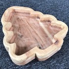 Natural Wood Handcrafted Serving Tray 12” Christmas Tree Shape Handmade Decor