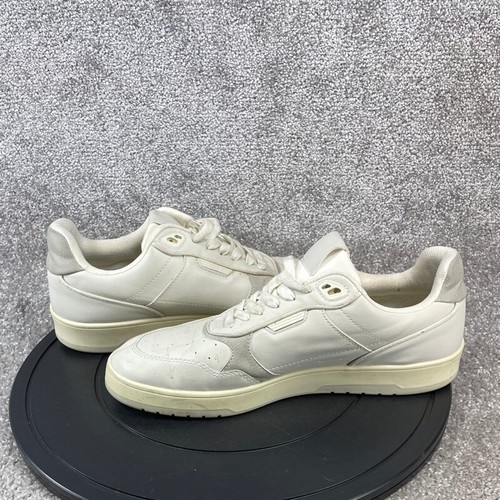 Zara Shoes Mens Size 10 Athletic Sneaker White Leather Lace Up - Picture 5 of 12