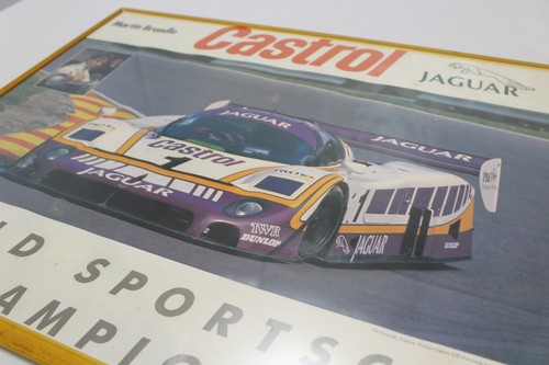 VINTAGE Jaguar XJR9 Castrol Brands Hatch 1988 Champion Picture Sign Poster Print - Picture 9 of 12