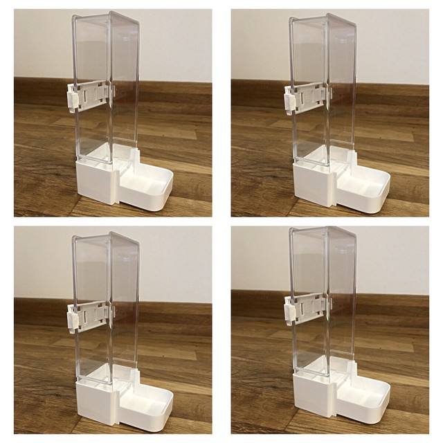 4 Pack Cage Bird Water Drinker / Feeder For Budgie Cockatiel Finch with Clip 4 Pack Cage Bird Water Drinker / Feeder For Budgie Cockatiel Finch with Clip