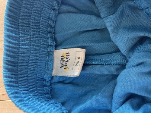 Wild Flowers Shorts Blue Size 6 - Picture 2 of 3