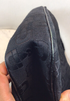 Vintage GUCCI Black Canvas GG Monogram Logo Hobo Shoulder