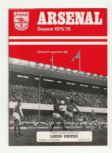 Arsenal 1975/76 Selection of Home League Programmes from menu A-L - Picture 9 of 11