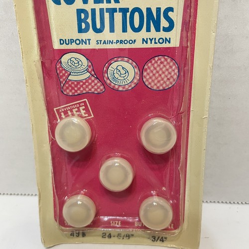 Vintage Penn Self Cover Buttons Quarter Ball New Old Stock Pack of 5 - Picture 2 of 4