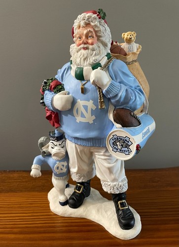 Danbury Mint North Carolina Teer Heels NCAA Weihnachten Santa Mrs Claus Maskottchen - Bild 4 von 24