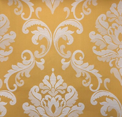 Polsterstoff Möbelstoff Höpke Stoff Flachgewebe Orange/Gelb Ornament NEU!