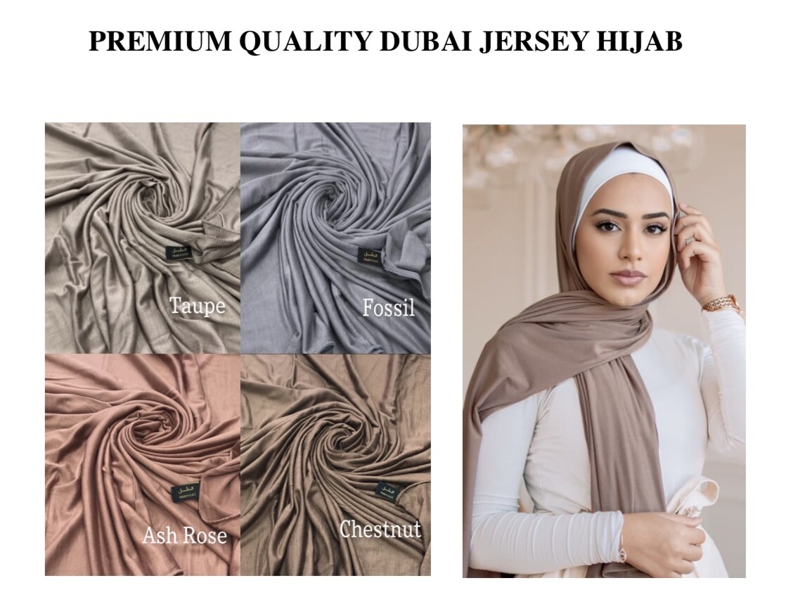 EMIRATI PREMIUM JERSEY HIJAB DUBAI SCARF DOUBLE STRETCH PLAIN HIGH QUALITY U.A.E