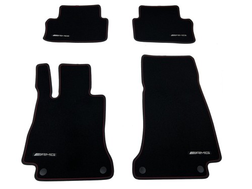 Original AMG Floor Mats Mercedes Benz E Class Black Red Rips CLS W213 Carpet - Picture 4 of 12