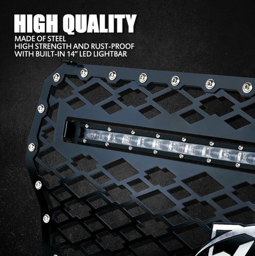 Steel Grille Mesh w/ 14" LED Light Bar for 2017-2018 Polaris RZR 1000 XP Turbo - Bild 5 von 8