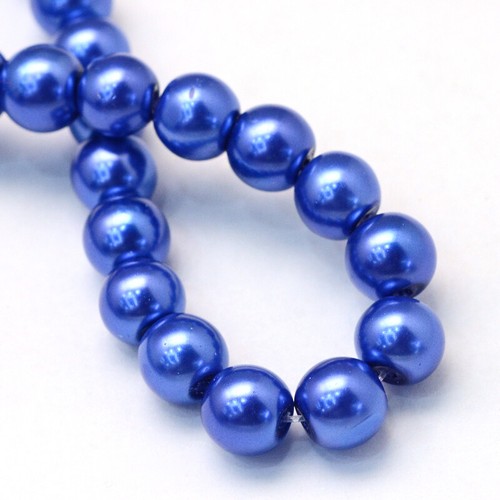 Glass Pearl Beads Bead Strands 3mm 4mm. 6mm or 8mm Glass Beads Various Colours - Picture 2 of 12