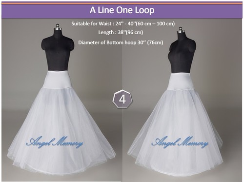 Abito da sposa UK 12 stile sposa linea A cerchio senza cerchi crinolina sottoveste slip - Foto 5 di 18