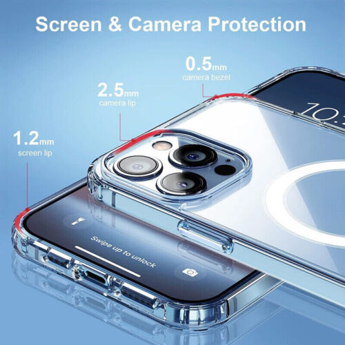 Clear Case For iPhone 14 Pro Max Plus 13 12 11 Magnetic With MagSafe Bumper Case - Picture 5 of 12