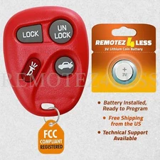 Keyless Entry Remote for 2001 2002 2003 2004 2005 Chevrolet Impala Car Key Red