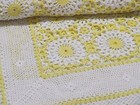 Vintage Blanket Crochet Double Working Thread Cotton 230x240 Cott