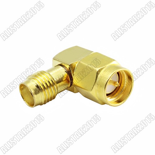 100x Adattatore SMA SMA SMA Maschio Spina a SMA Femmina Jack Angolo Retto Tipo Placcato Oro - Foto 4 di 5