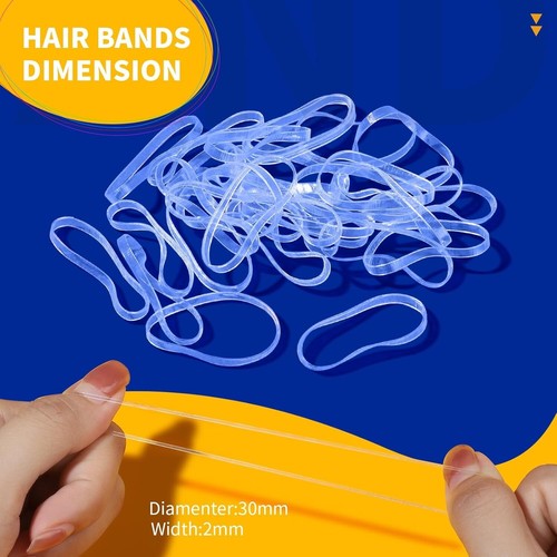 Teenitor Clear Elastic Hair Bands, 2000pcs Mini Hair Rubber Bands, Hair Ties, So - Picture 4 of 10