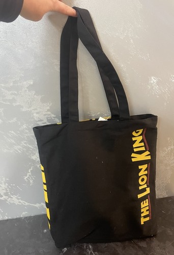 Disney Lion King Theatre Broadway Simba Souvenir Tote Bag Black Yellow With Tags