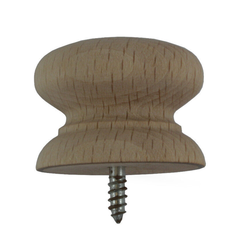 * Paquete de 8 perillas de haya de madera de 35 mmØ con tornillo de toalla para muebles de pino 13⁄8"" * - Imagen 2 de 2