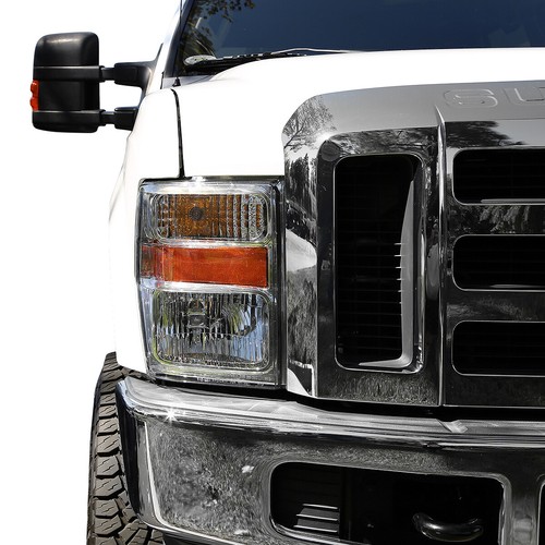 AMBER SIGNAL CHROME HEADLIGHT+3D LED L-BAR RED TAIL LAMP FIT 08-10 SUPER DUTY - Bild 2 von 11
