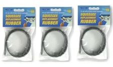 3 pack Ettore 18 in. W Neoprene Squeegee Replacement Rubber