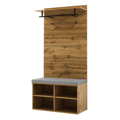 175CM Flurgarderobe Garderobe Dielengarderobe Kompaktgarderobe Set Holzoptik - Bild 23 von 24
