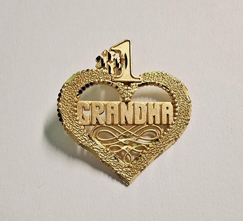 Vintage M Anthony 14K Gold #1 Grandma Pendant Charm MA 1.89 g
