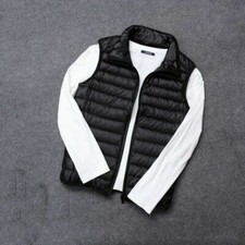 Men Waistcoat Light Down Puffer Gilet Winter Vest Casual Jacket Top Slim Warm