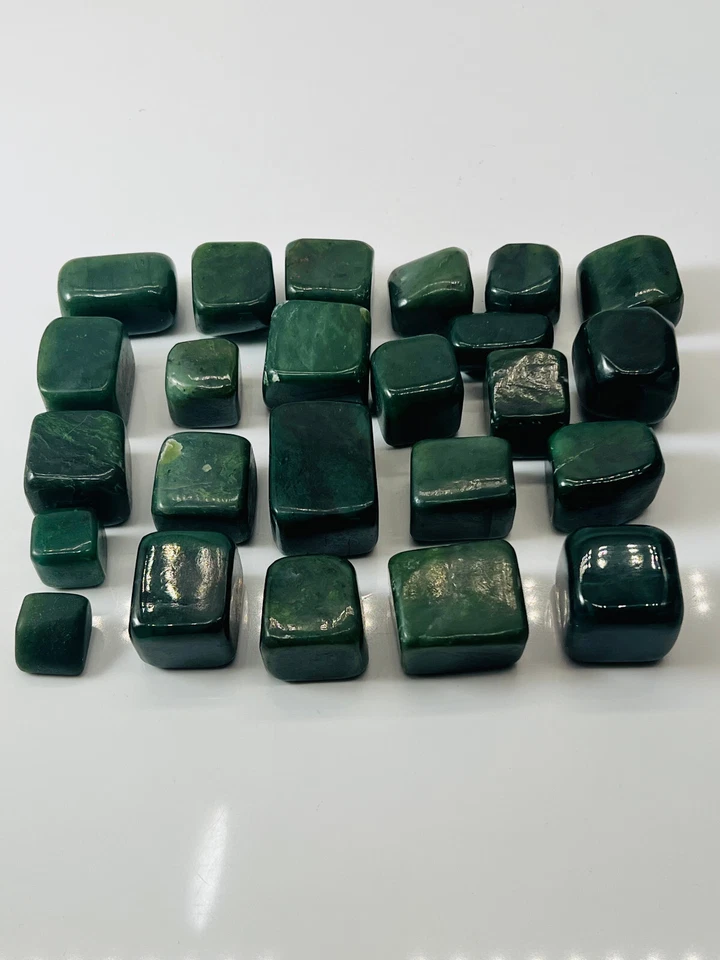 Nephrit Jade Trommelstein selten AAA Qualität Naturstein heilstein +-30mm 1kg - Bild 3 von 4