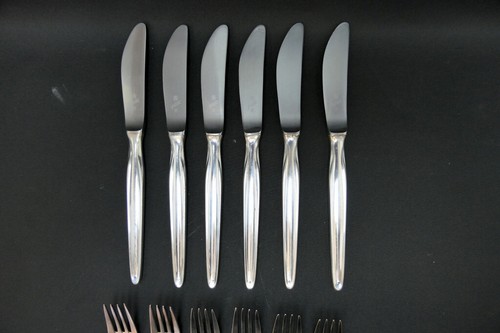 Posate WMF ""ZURICH"", 6 set antipasti, coltello + forchetta, argento 800, - Foto 5 di 8