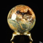 2.0" Ocean Jasper Hand Carved Crystal Ball/Sphere, Crystal Healing