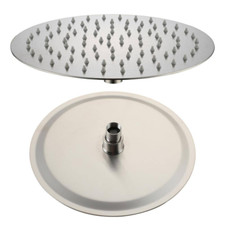 Round 1-Spray Pattern with 2.5 GPM 12 In. Wall Mount Ceiling Mount Fixed Shower