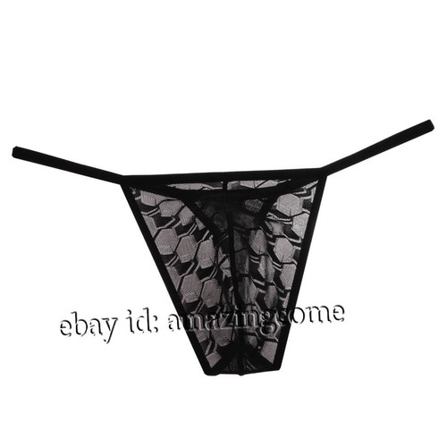 Herren Spitze Bikini Vergrößern Beutel Slip Durchsichtig Mini Badehose Kerl Posiert Unterwäsche - Bild 9 von 18