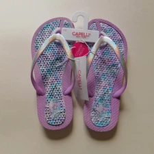 CAPELLI New York Girls Flip Flops  Unicorn Purple Size 1/2