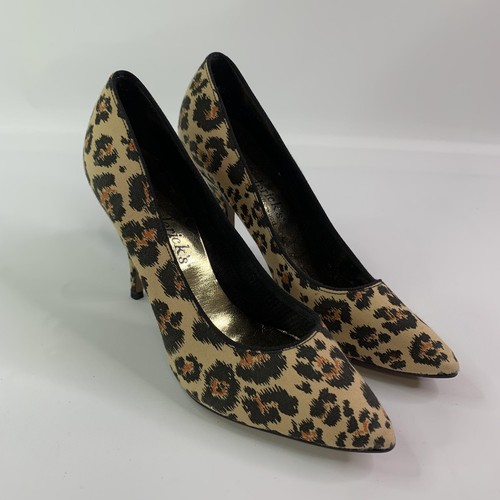 Frederick's Of Hollywood Womens Leopard Print Pointed Toe High Heels Size 6.5 M - Picture 5 of 13